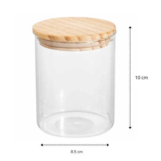 Frascos de Almacenamiento Circular de Vidrio Set X3