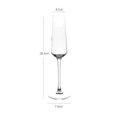 Copas de vino champagne elegante de vidrio 200ml Set x6
