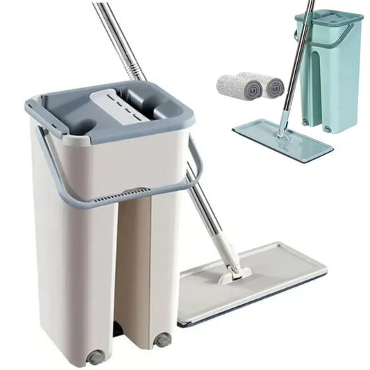 Trapeador Mopa Plana con Balde escurridor