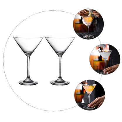 Copas de vino champagne elegante de vidrio 200ml Set x6