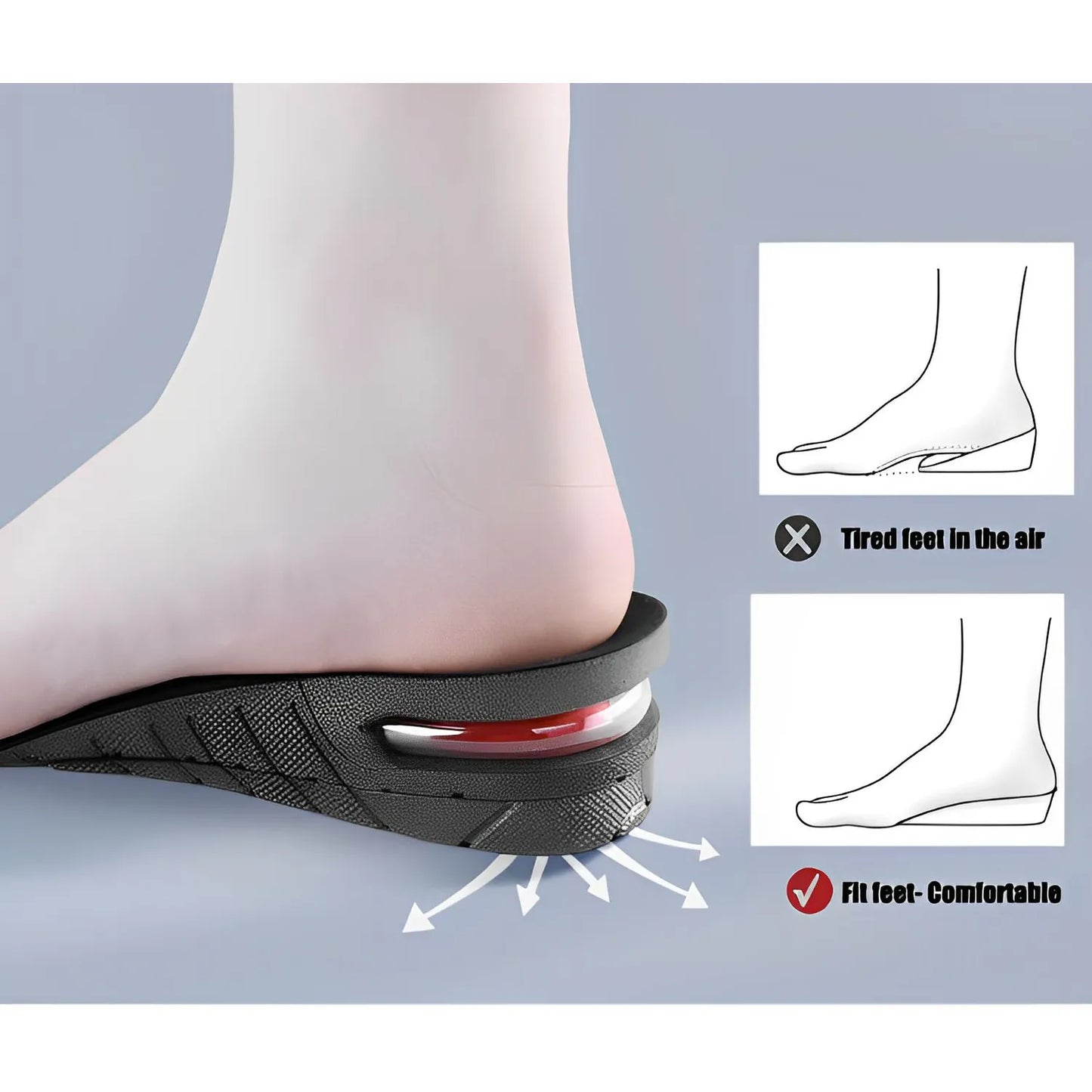 Plantillas Para Aumentar Estatura De 3 A 6 Cm