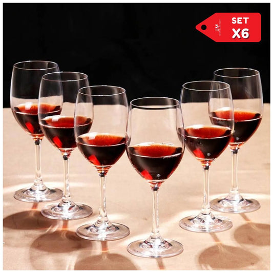 Set x6 copas de vino elegante