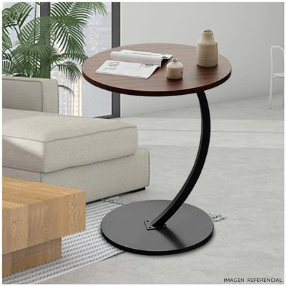 Mesa Auxiliar Circular Moderna en Forma de C