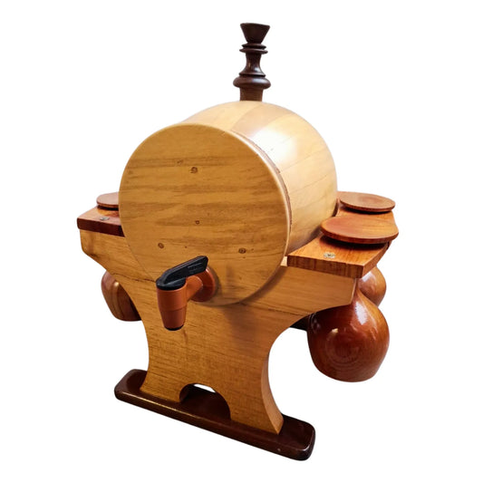 Barril de madera Bar Vinos con 4 copas Madera 1.5 lt Elegante