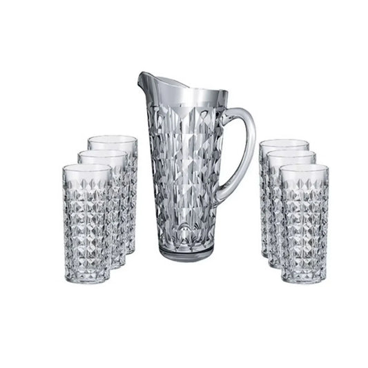 Juego de Jarra Diamon con 6 Vasos Elegantes