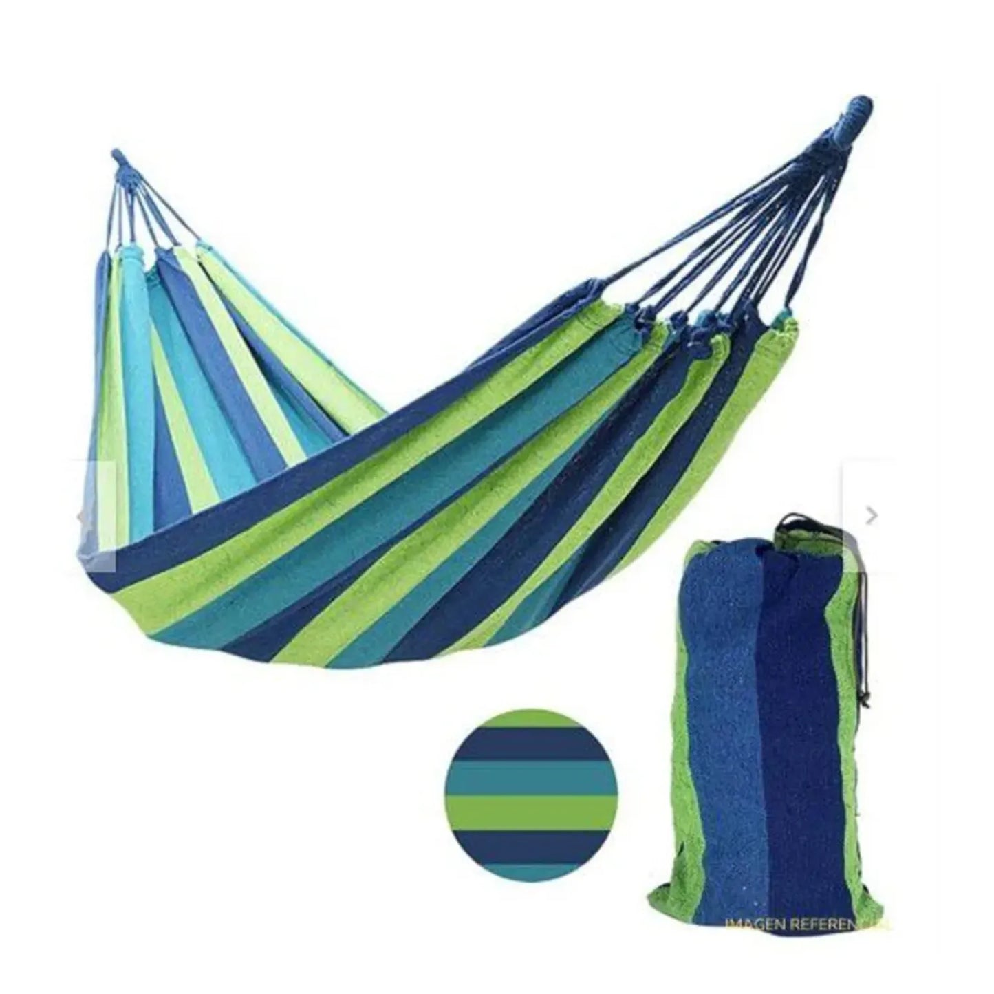 Hamaca colgante con funda portatil multicolor