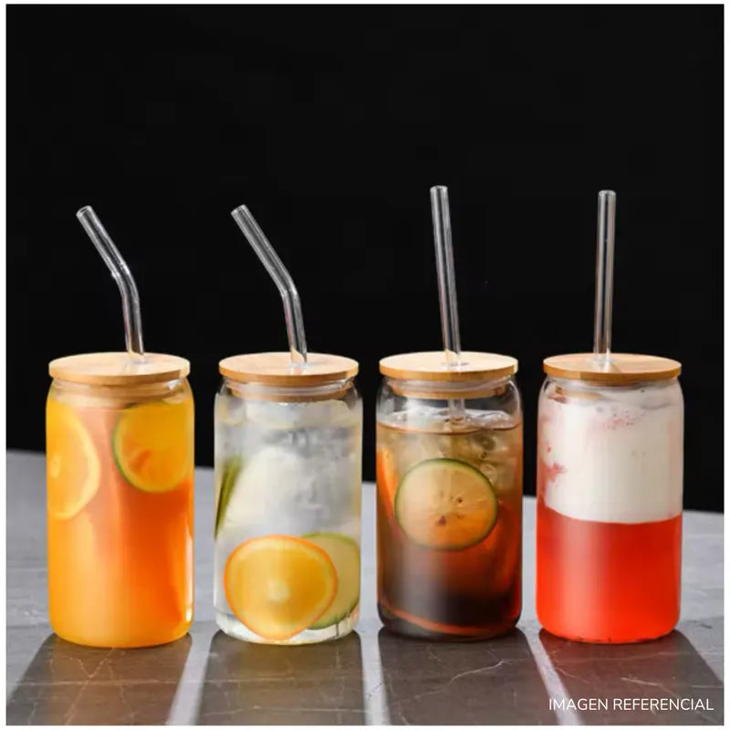 Frasco de vidrio con sorbete