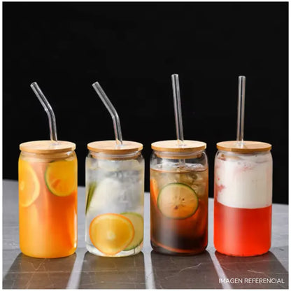 Frasco de vidrio con sorbete