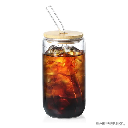 Frasco de vidrio con sorbete